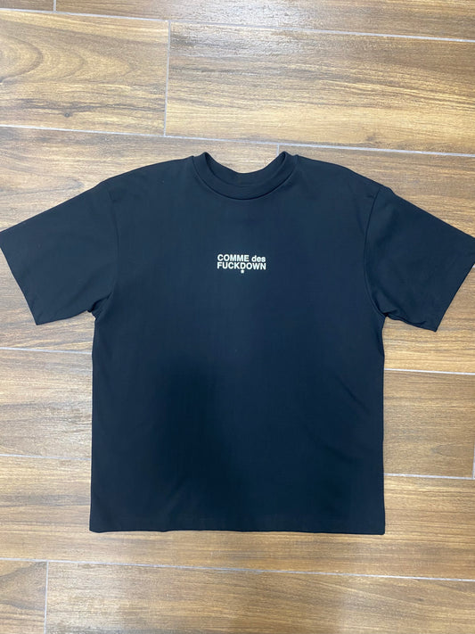 T-shirt CDF logo in rilievo nera