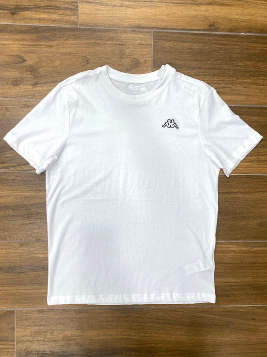 T-shirt bianca con logo Kappa