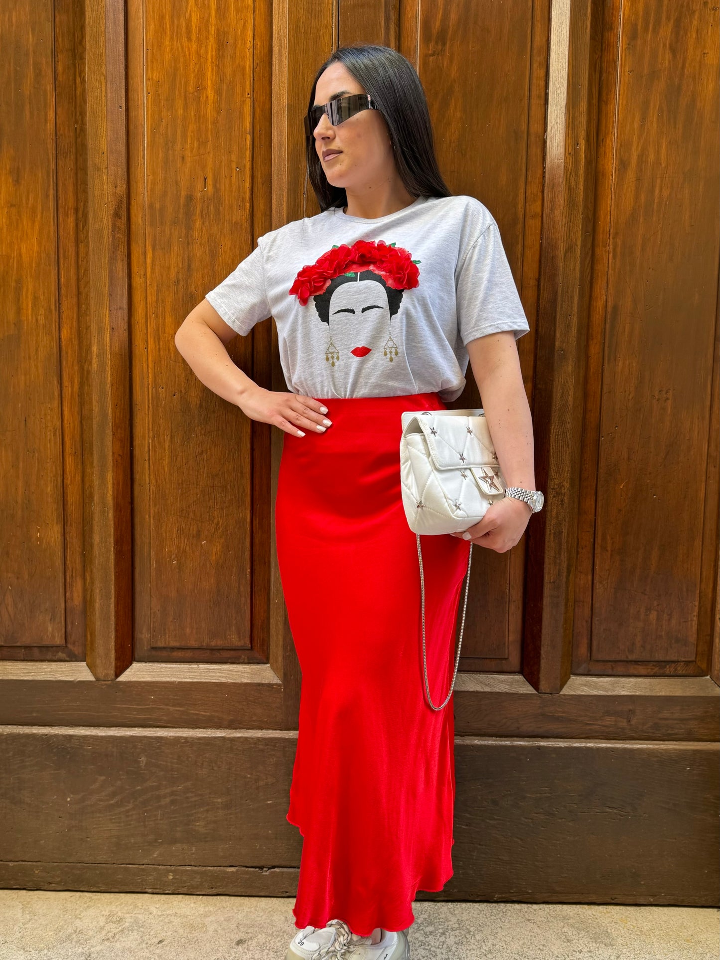 T-shirt Geisha grigia